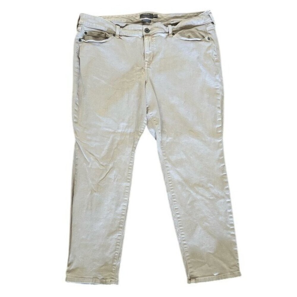 Torrid Sz 22R Beige Khaki Boyfriend Straight Jeans Vintage Stretch